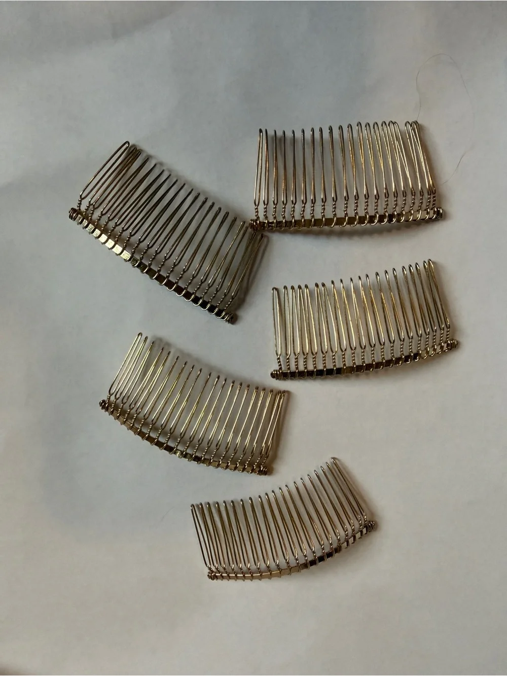 $2 w/ bundle-Set of Gold Combs - gold color